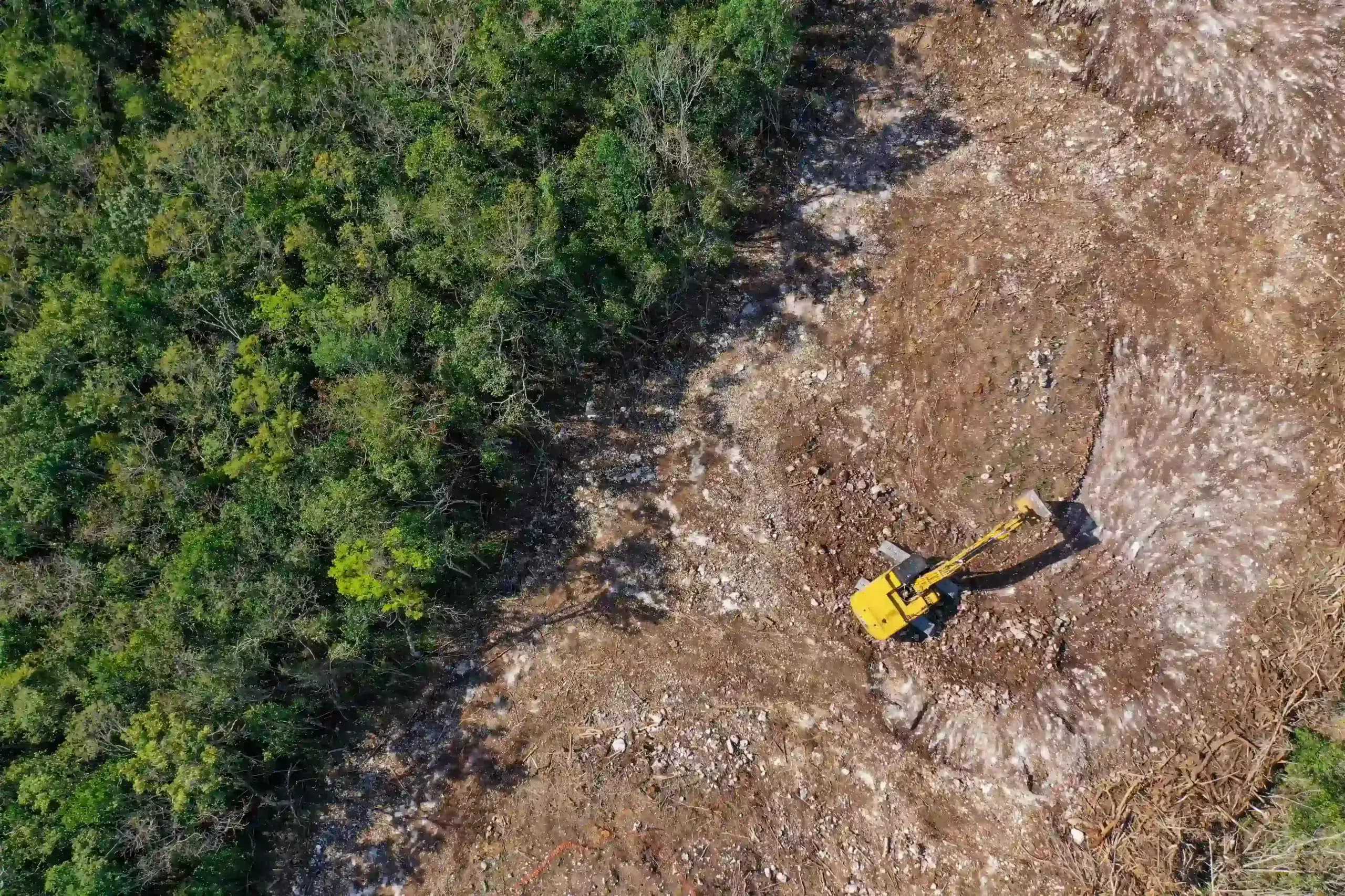 Forest and mining landscape in Indonesia