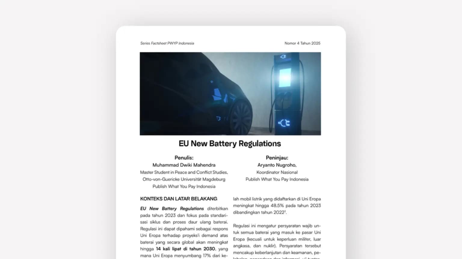 Cover: EU New Battery Regulations