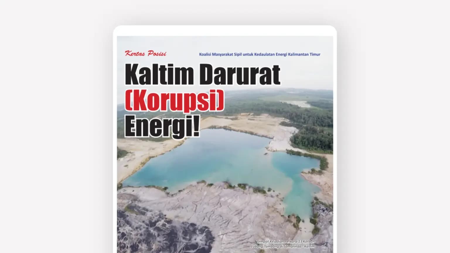Cover: Kaltim Darurat (Korupsi) Energi
